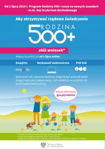 plakat 500+ nowy okres 2019