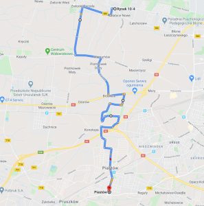 CZAS PIASTOWA linia C ozarow piastow babice mapka